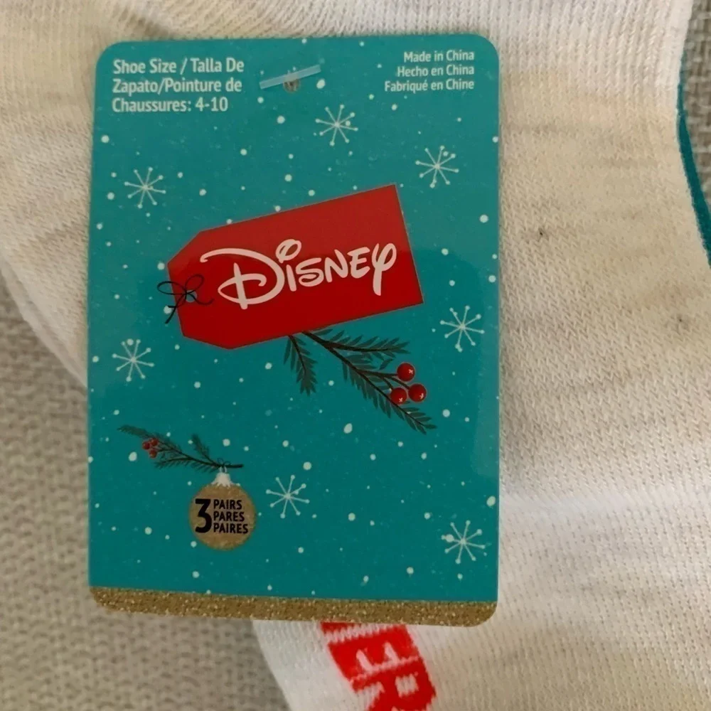 Disney Stitch Christmas Socks 3 Pairs